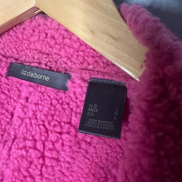 Liz Claiborne Y2K Style Vest with Sherpa Lining Large - Picture 3 of 7